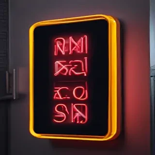 neon sign mockup