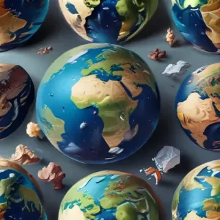 cartoon picture of the planet earth