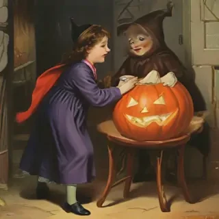 public domain vintage halloween art