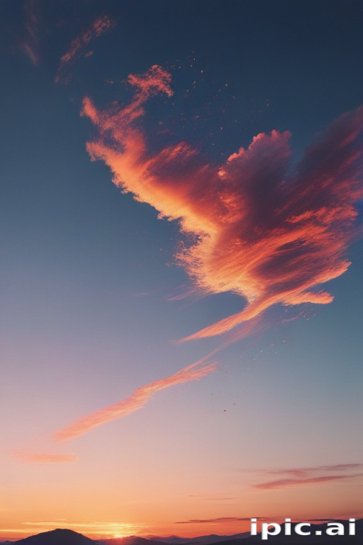 Majestic Sunset with Vibrant Pink and Orange Clouds Illuminating the Sky