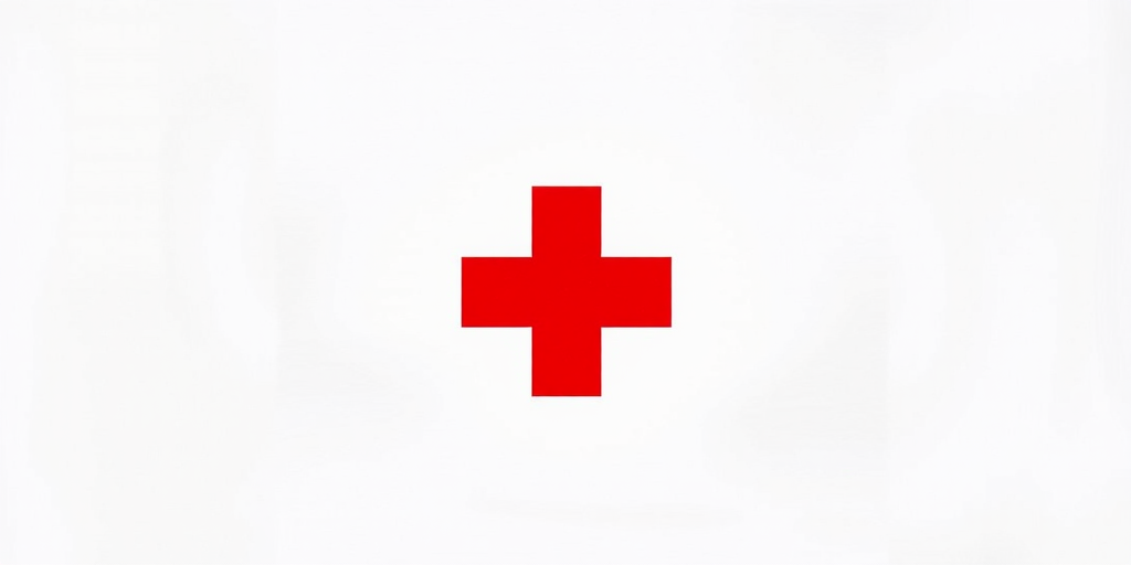 Create a high-resolution red cross symbol on a white background, captured with a DSLR camera at f/8 aperture, ISO 100, 50mm focal length, natural lighting, and a standard lens view.
