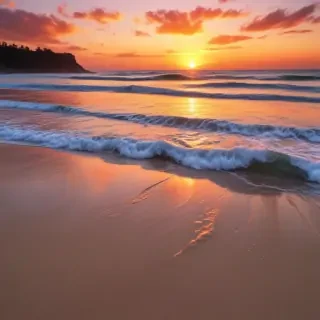 beach background sunset