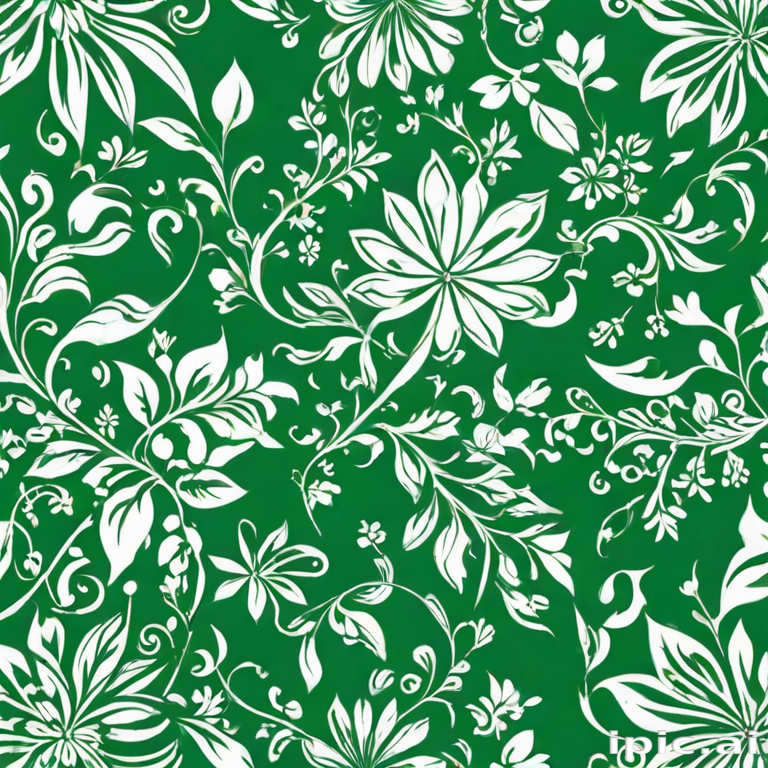 green and white background