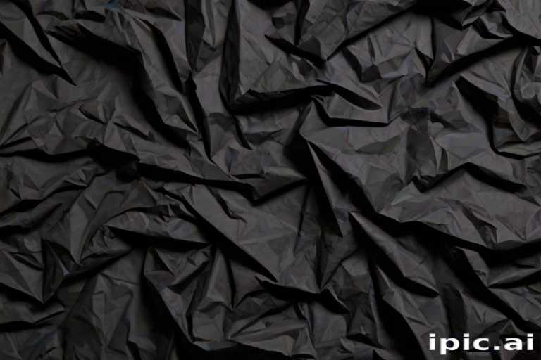 crinkled black paper