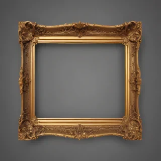 rectangle golden frame png