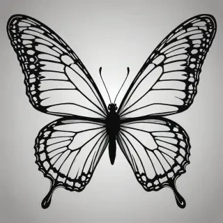black butterfly outline