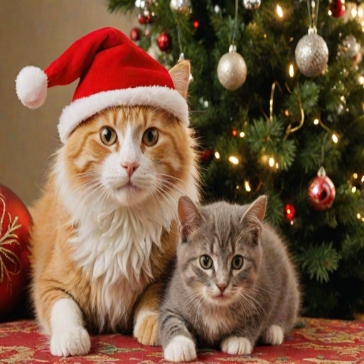 christmas images cats