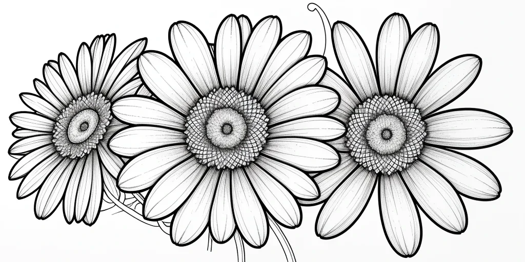 line work flowers