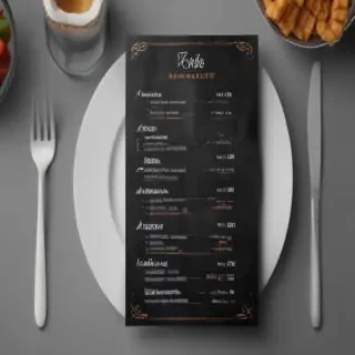 restaurant menu mockup