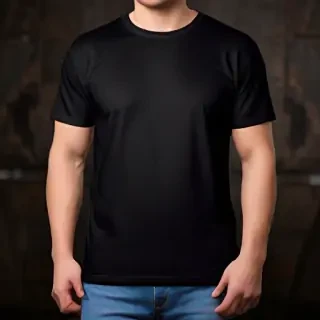 mockup tshirt black