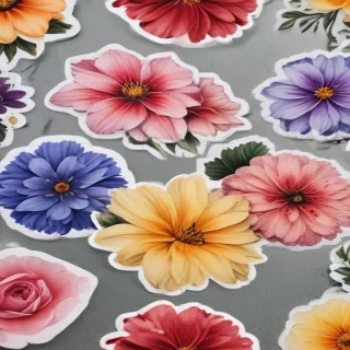 aesthetic flower stickers