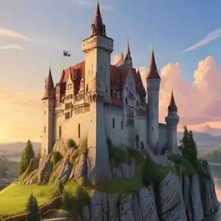 cartoon of castle