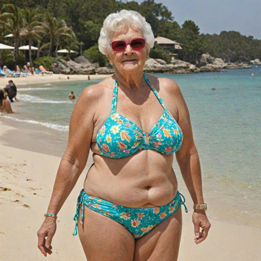 fat granny bikini
