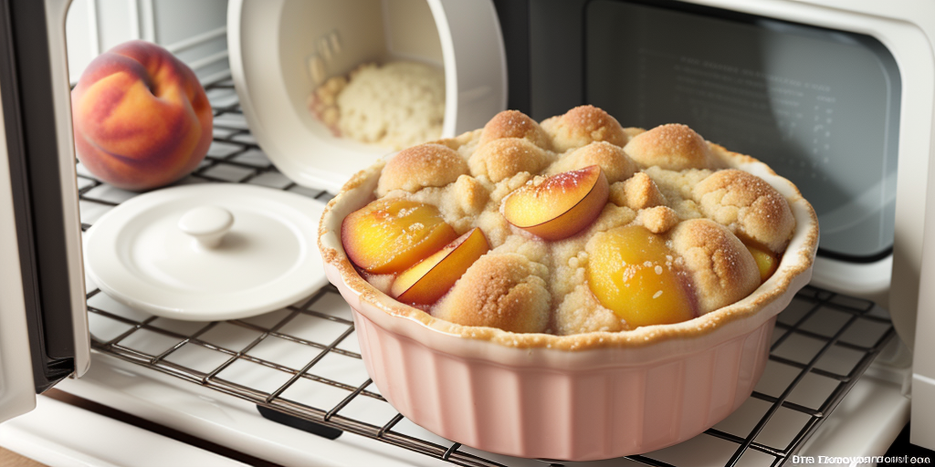 peach cobbler in the microwave