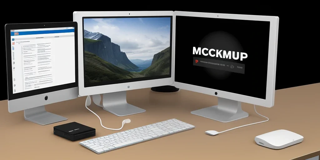 computer mockup