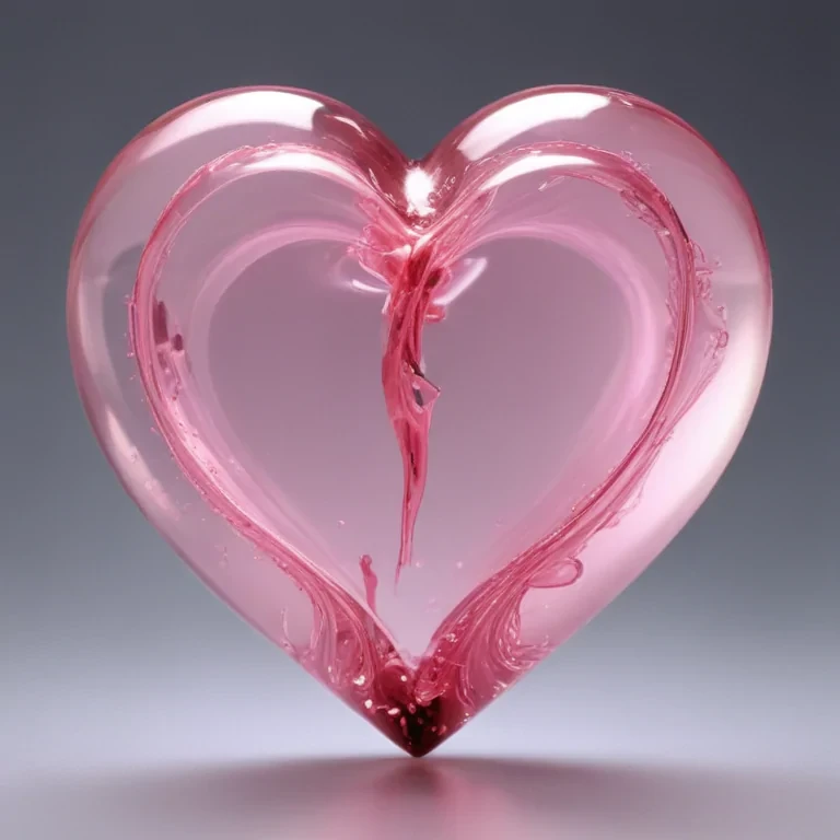 transparent pink heart