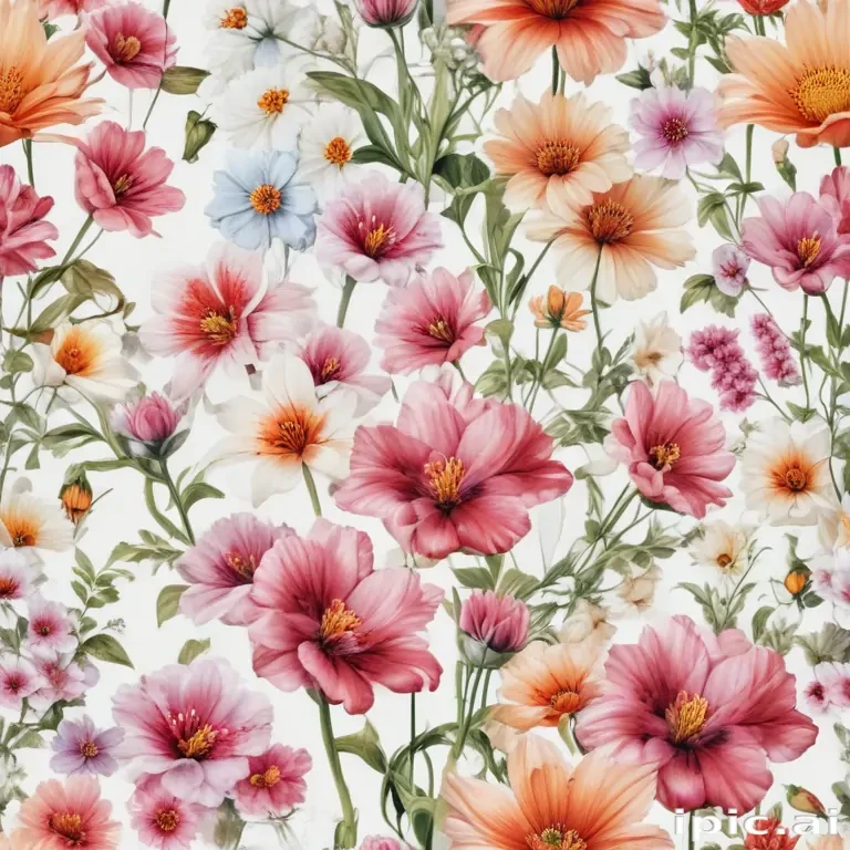 flower on white background