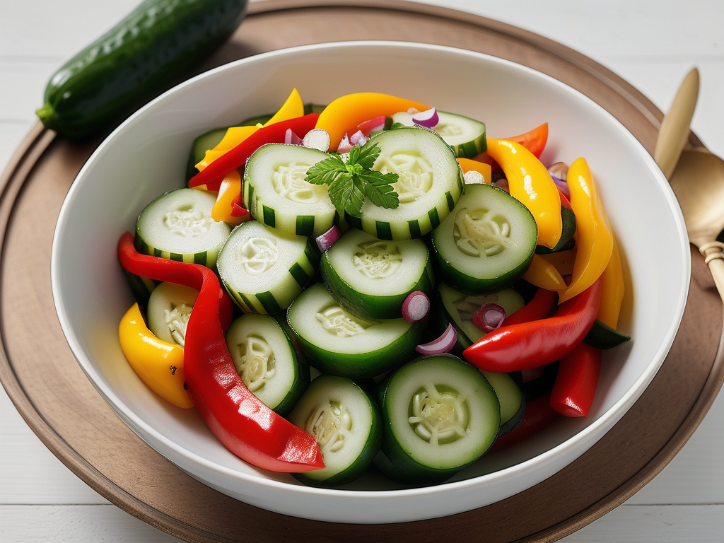 cucumber and bell pepper salad