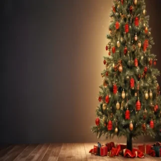 christmas background with tree