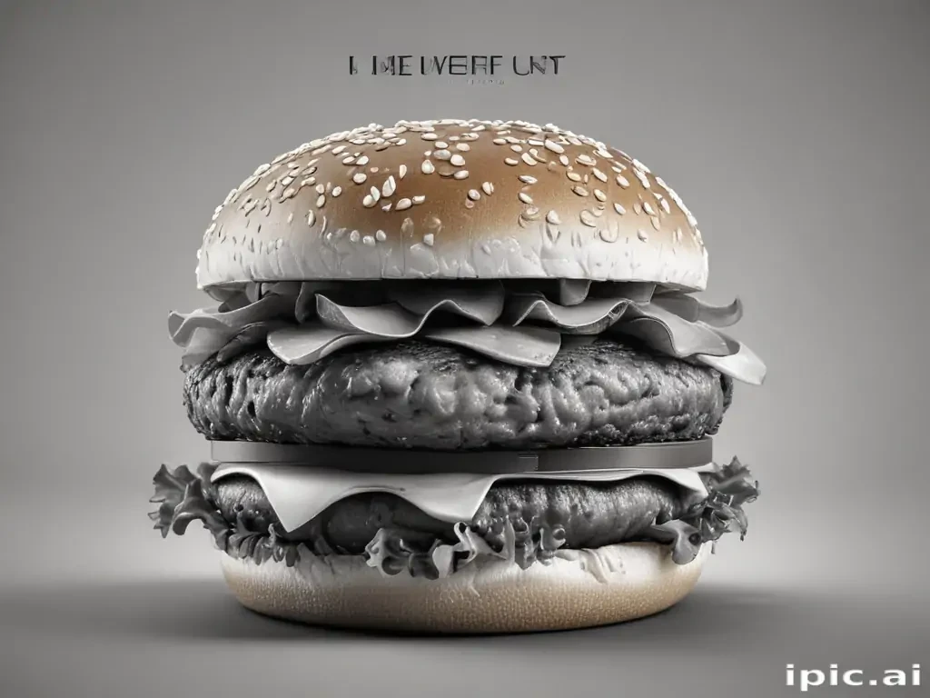 hamburger clipart black and white