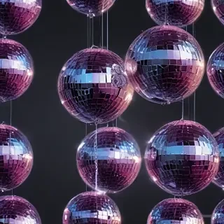 transparent disco balls