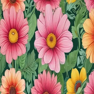 flower drawings color