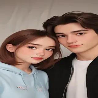 cartoon couple aesthetic