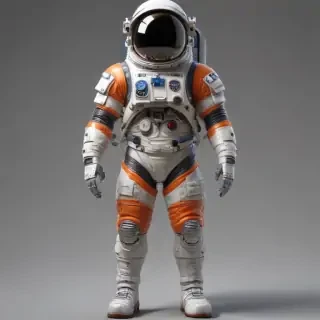 cartoon transparent astronaut suit