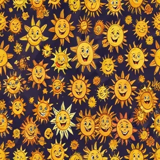 cartoon suns