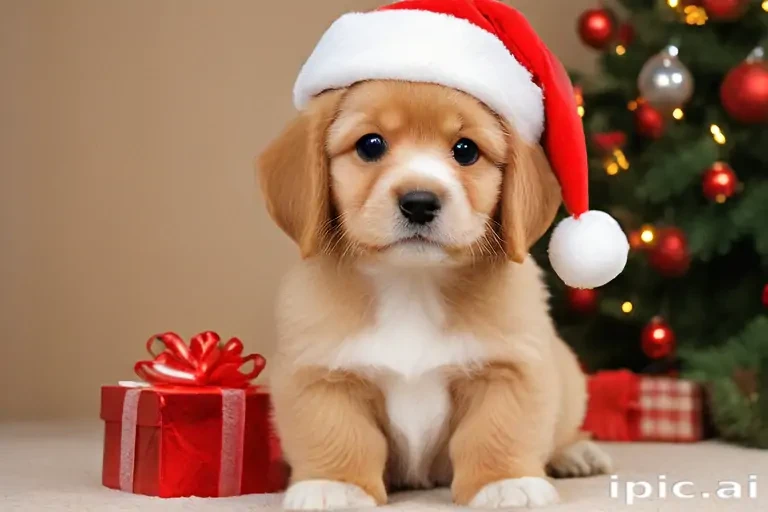 cute christmas dog wallpaper