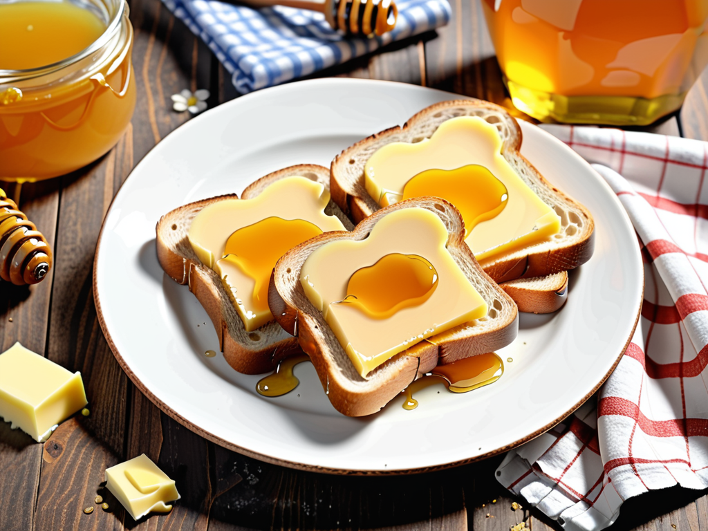 toast with butter and honey