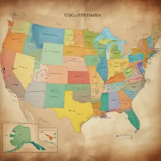 map of the us states