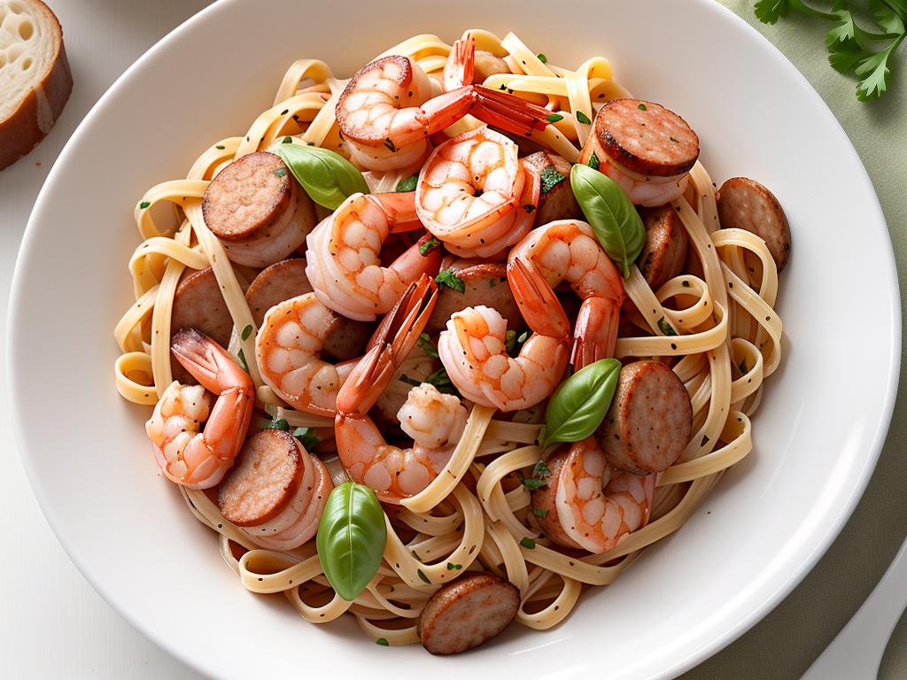 shrimp and andouille sausage pasta