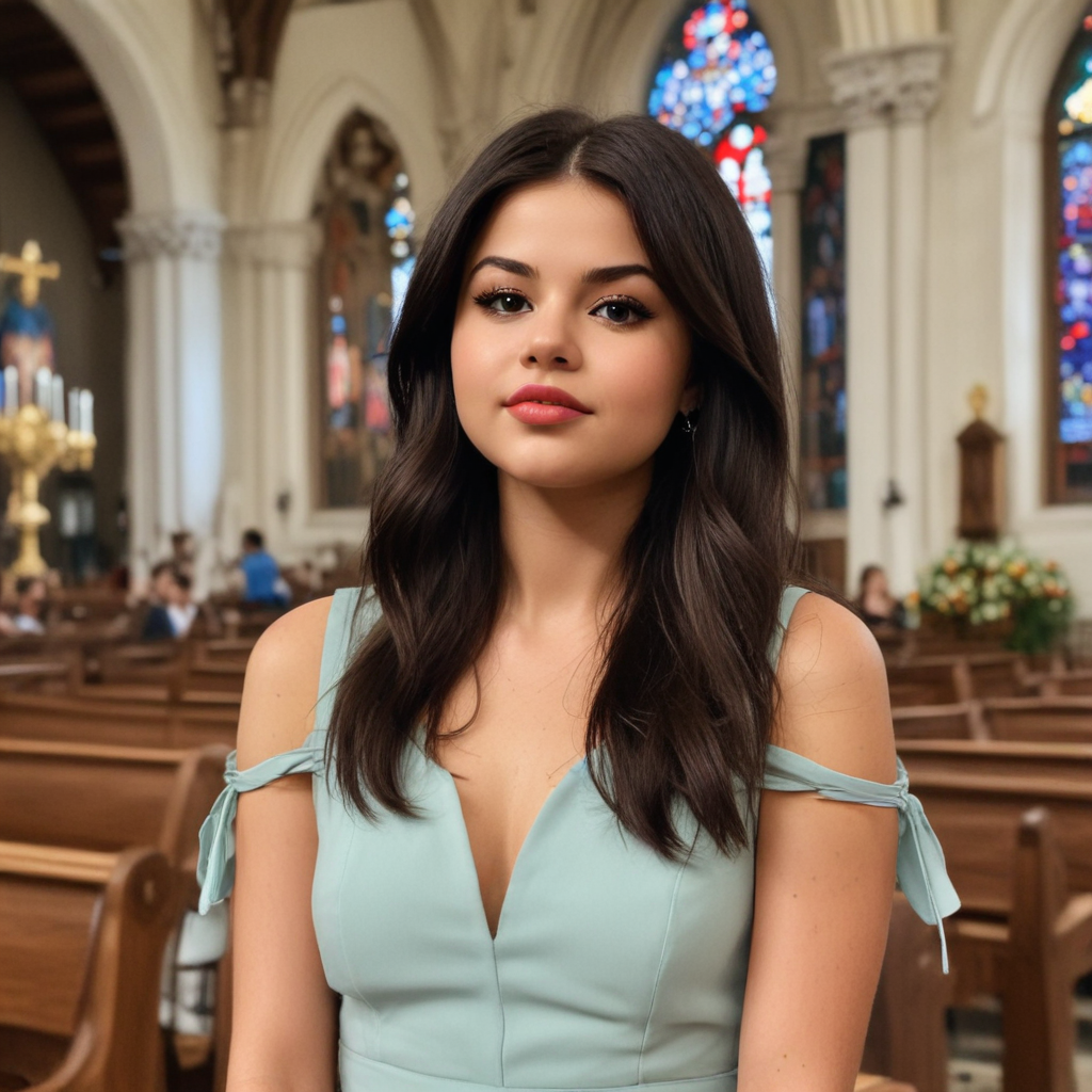 selena gomez church