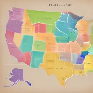 united states map with state names