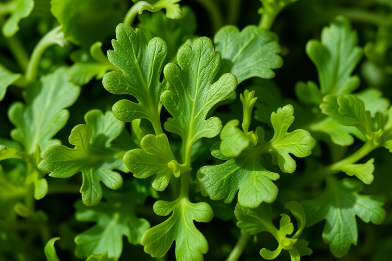 Close-up shot of fresh arugula leaves with lush green colors, f/2.8 aperture, 50mm lens, natural light, macro photography to capture texture and detail.