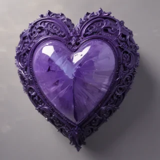 purple aesthetic heart