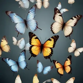 butterflies transparent