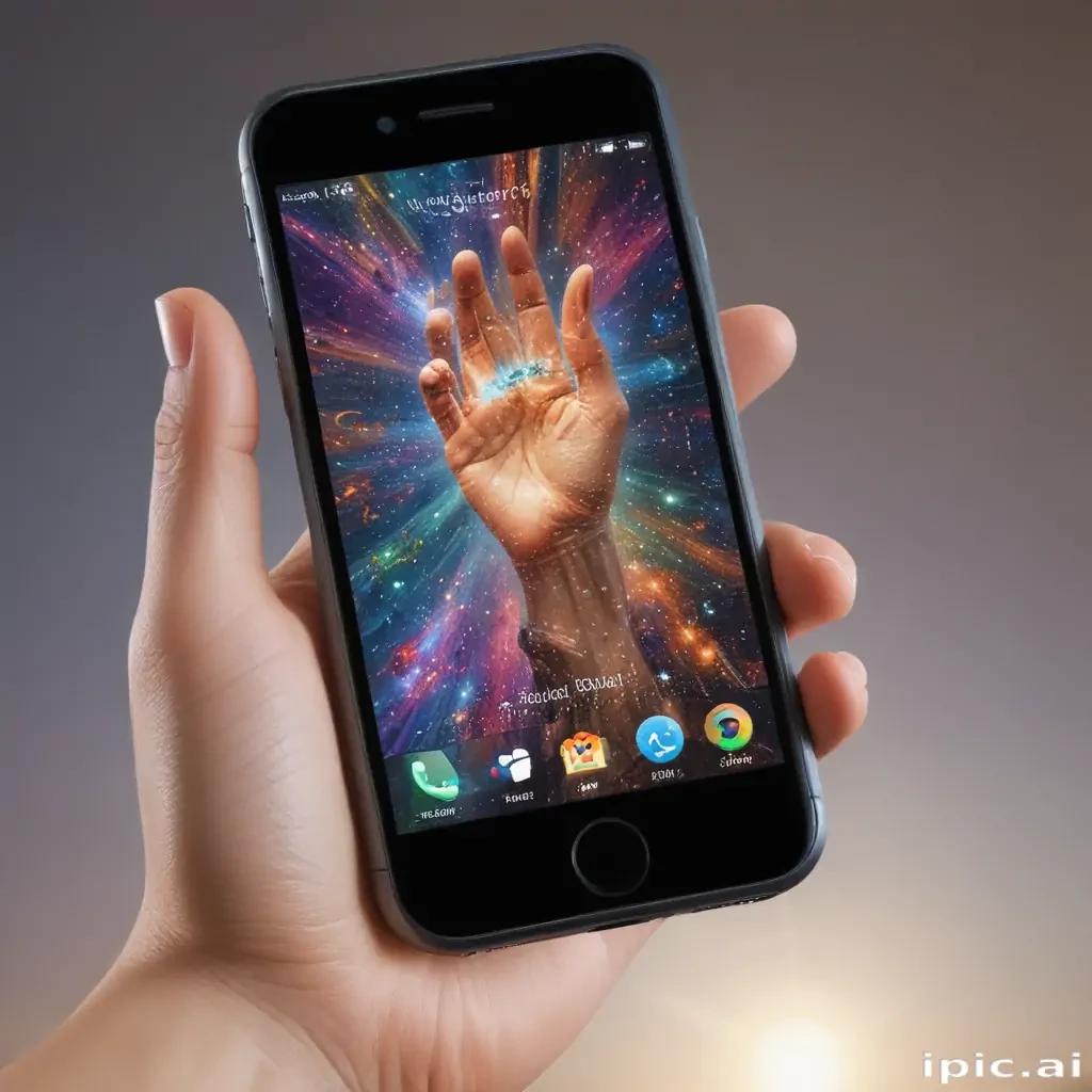 hand holding phone png