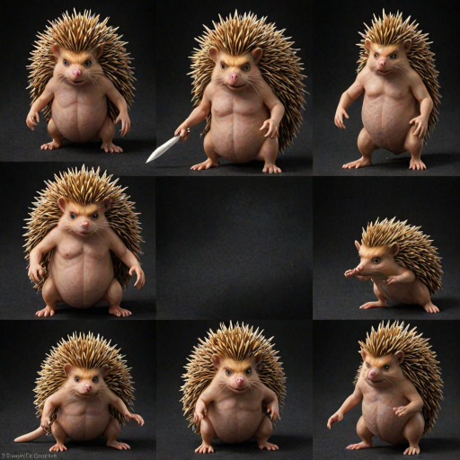 animorph wizard whitebeard morphing into a Hedgehog, step-by-step transformation, dark background