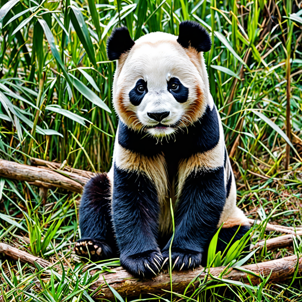 Panda Cane cane che viene rincorso da dei panda