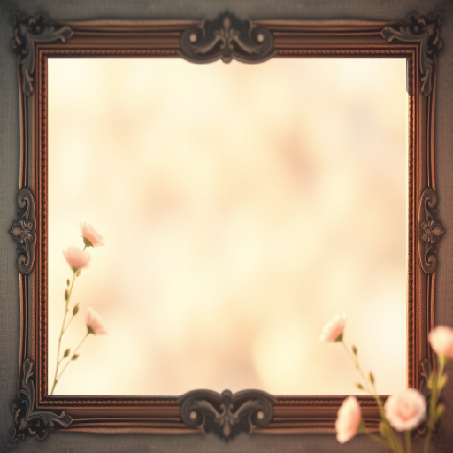 Create a high-resolution vintage-style frame illustration with soft pastel colors, shallow depth of field, ISO 100, f/2.8 aperture, 50mm lens, natural light, soft focus effect.