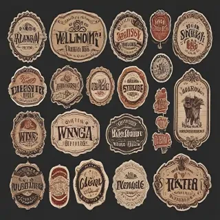 vintage stickers png