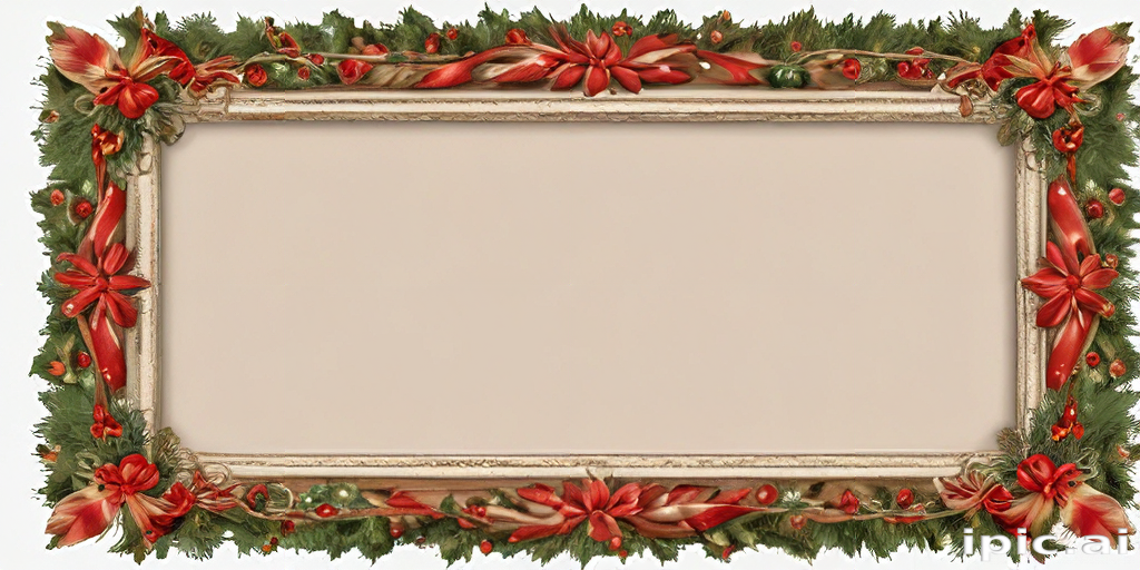 Elegant Holiday Frame Adorned with Festive Decorations for Seasonal ...