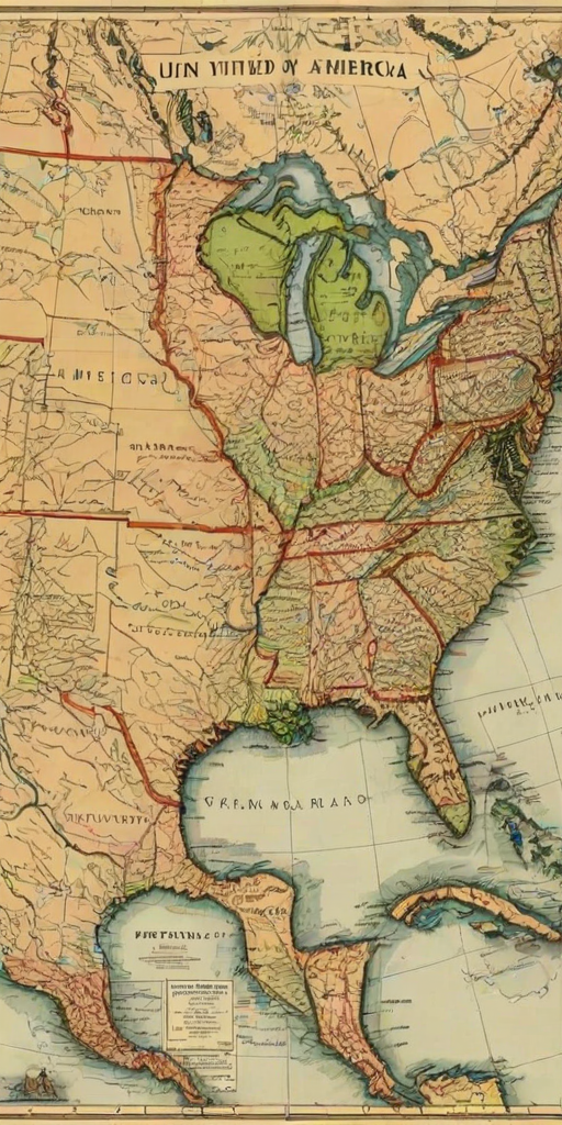 map of united states of america
