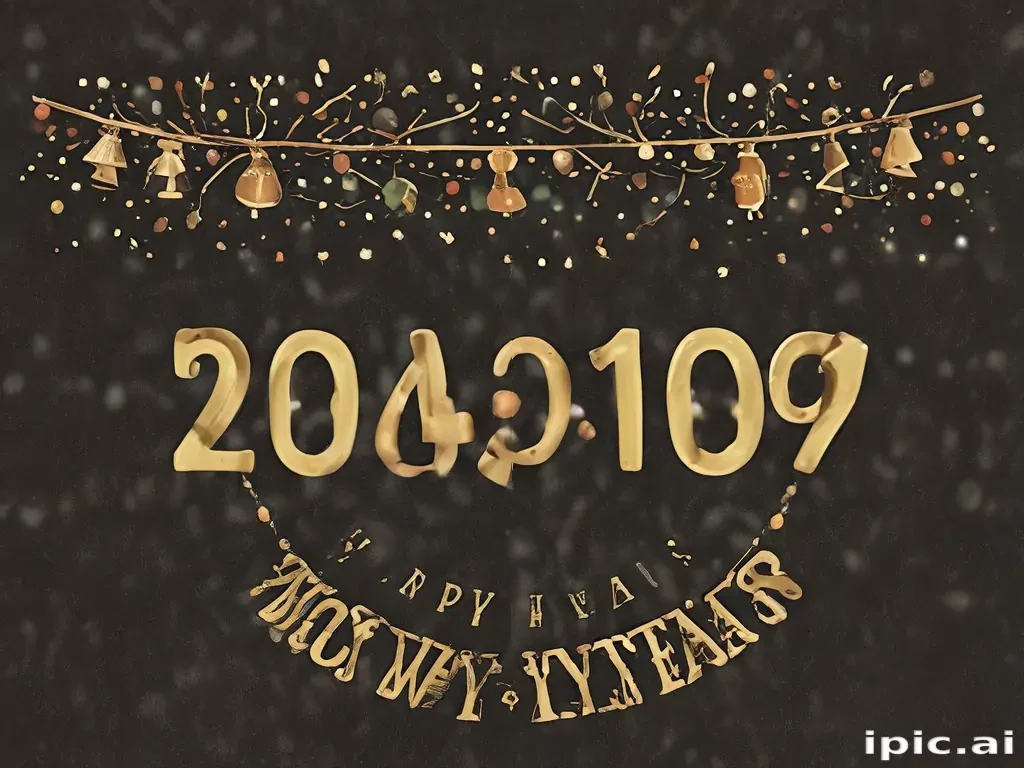 happy new year vintage