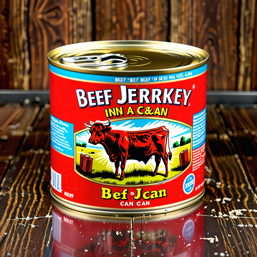 beef jerkey in a can