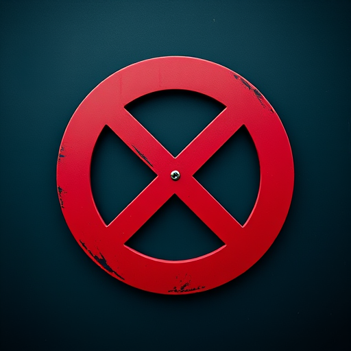 Create a high-resolution image of a circular red prohibition sign with a bold diagonal line through it, shot with a full-frame DSLR camera at f/8 aperture, ISO 100, 50mm lens, and a soft focus background for depth.