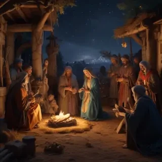 free christmas nativity scene