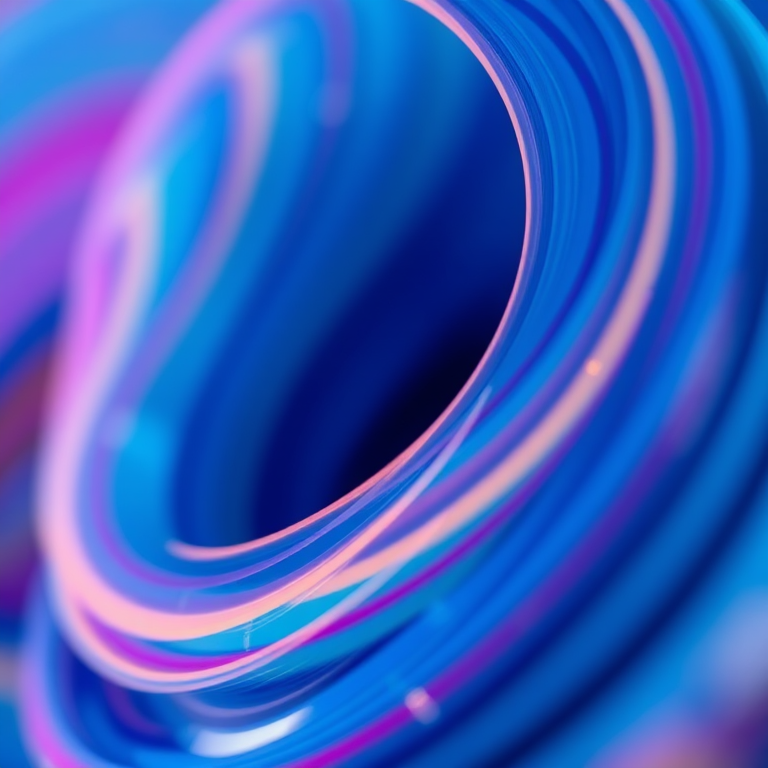 Generate an abstract image featuring swirling lines and vibrant colors, captured with a DSLR camera at f/2.8, 1/125s, ISO 100, in a macro view, using a shallow depth of field to enhance detail and clarity.